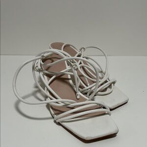 Aldo White Strappy Sandals